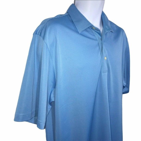 Greg Norman ML75 Play Dry Striped Golf Polo Large - Picture 4 of 7
